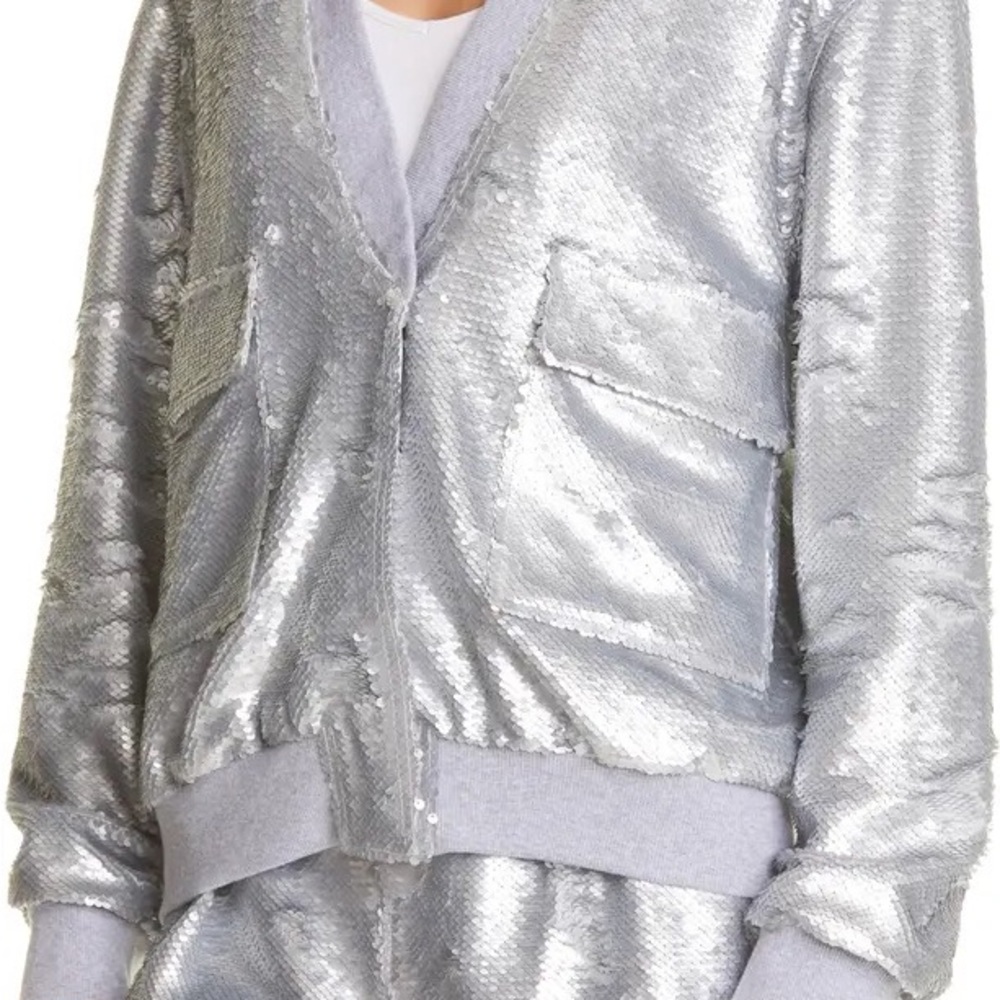 Rta Silver bomber jacket size medium new with tagsOversize unisex